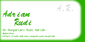 adrian rudi business card