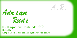 adrian rudi business card